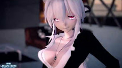 【MMD】黑丝OL弱音「 Lips Are Movin」